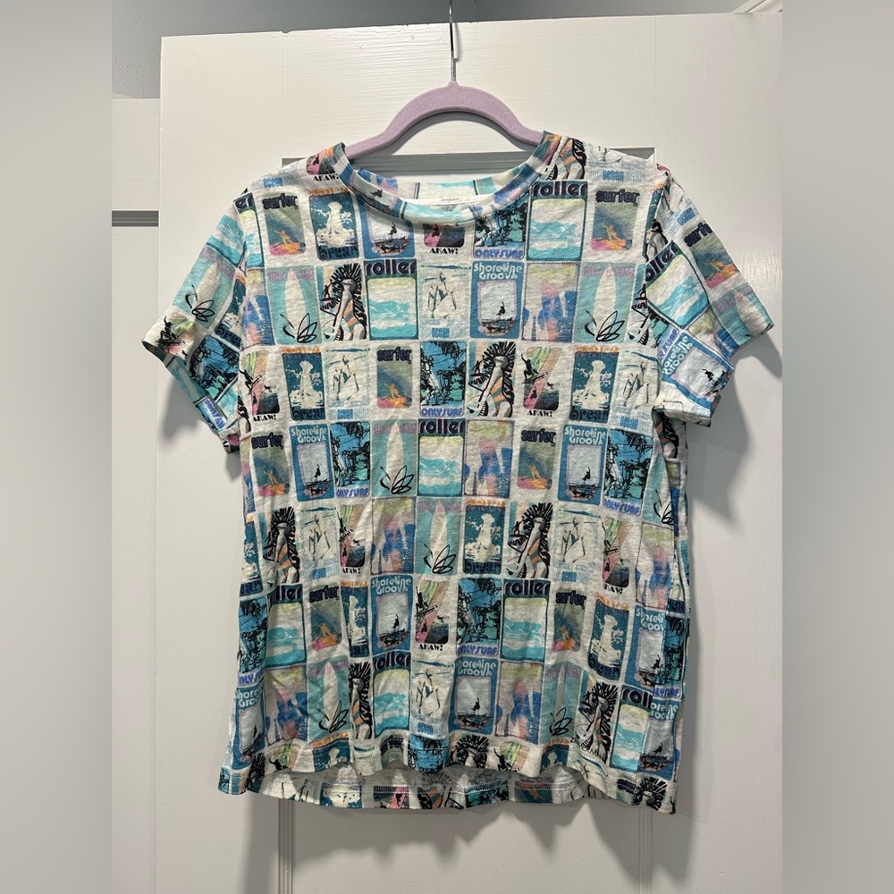 Zimmermann Tshirt Bright Side Wavelength Surf Tee T
Shirt Size 2